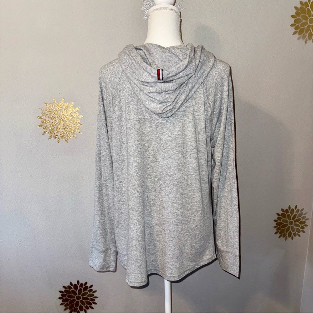 Tommy Hilfiger Sport Gray Red Blue L/S T-Shirt Hoodie 90’s Y2K‎ Ladie’s Small - Picture 5 of 11